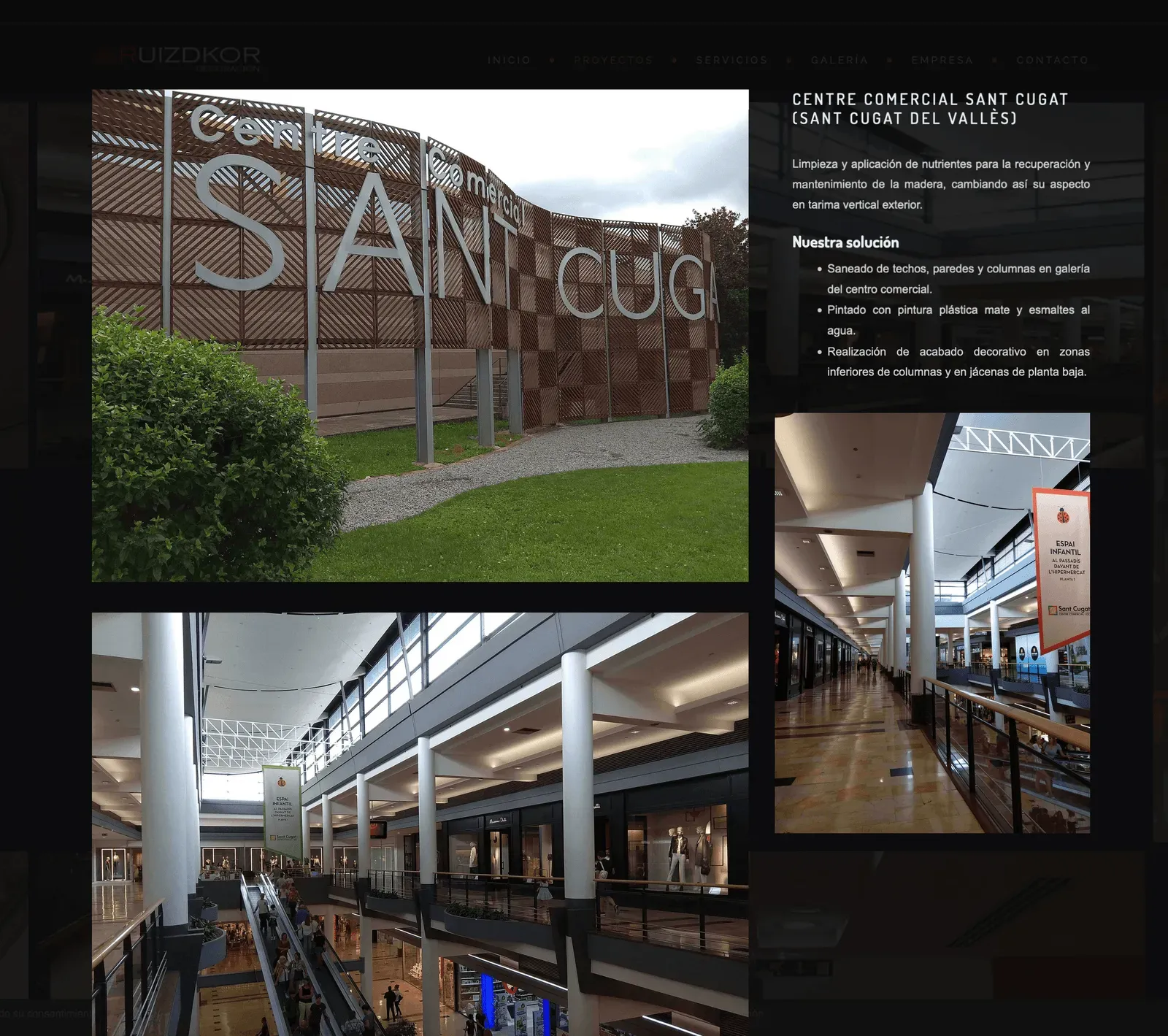 Web de RuizDkor en escritorio, captura 1 de 2