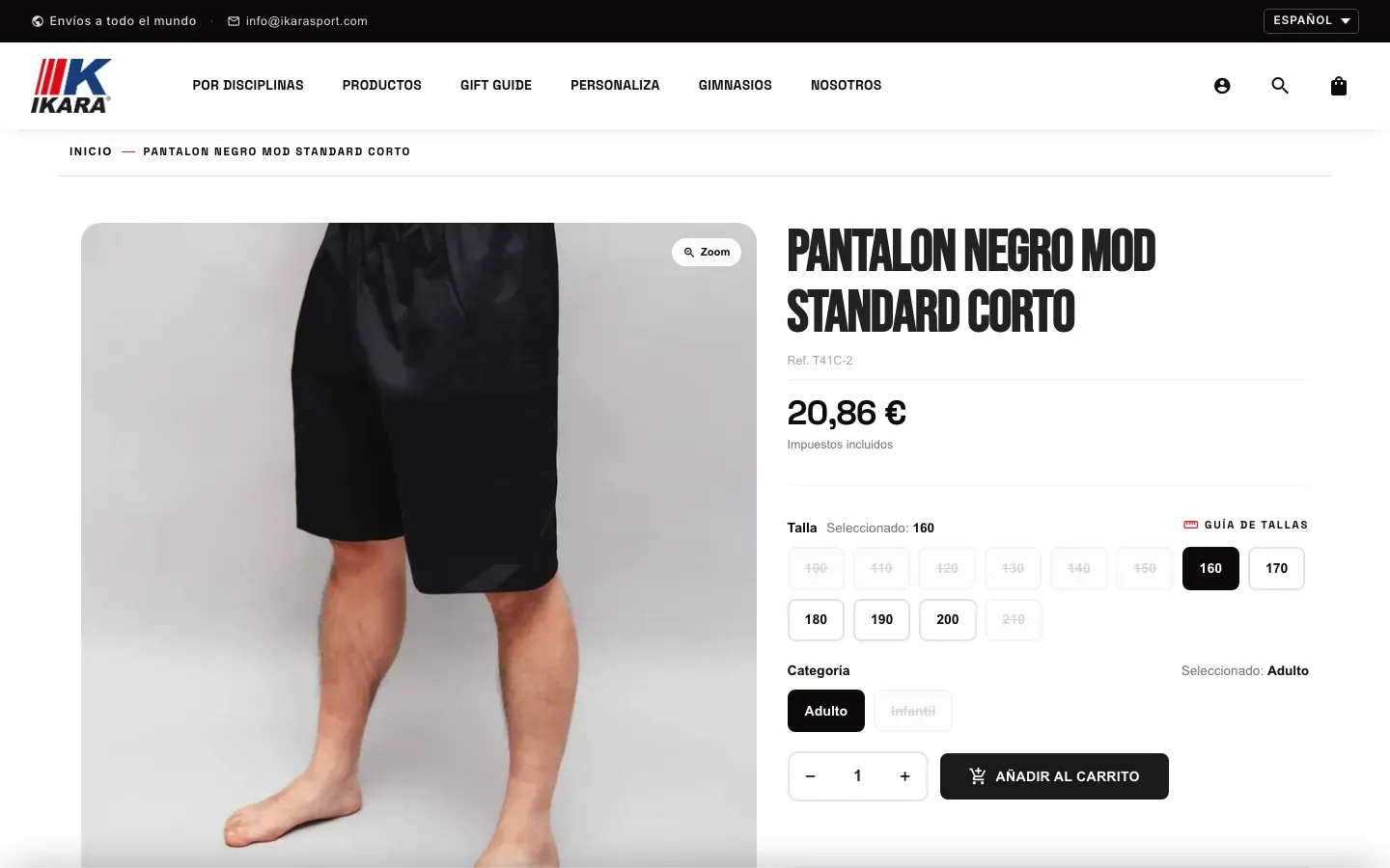 Web de Ikara Sport en escritorio, captura 2 de 2