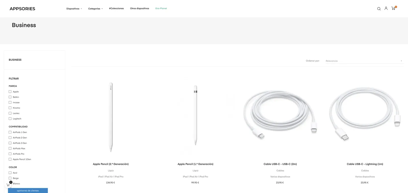 Web de Appsories en escritorio, captura 2 de 2