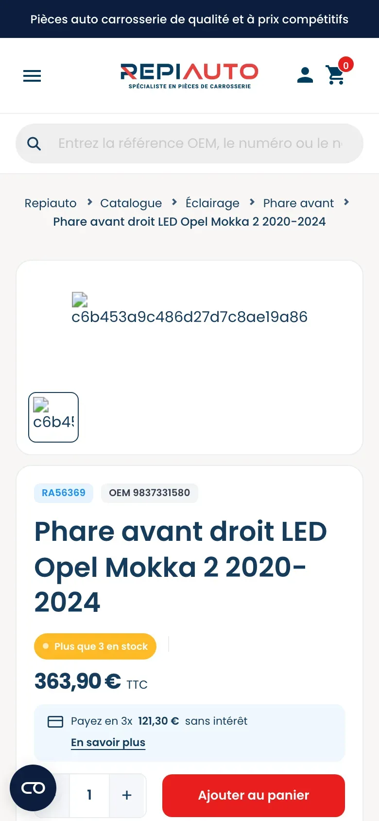 Web de Repiauto en móvil, captura 3 de 3